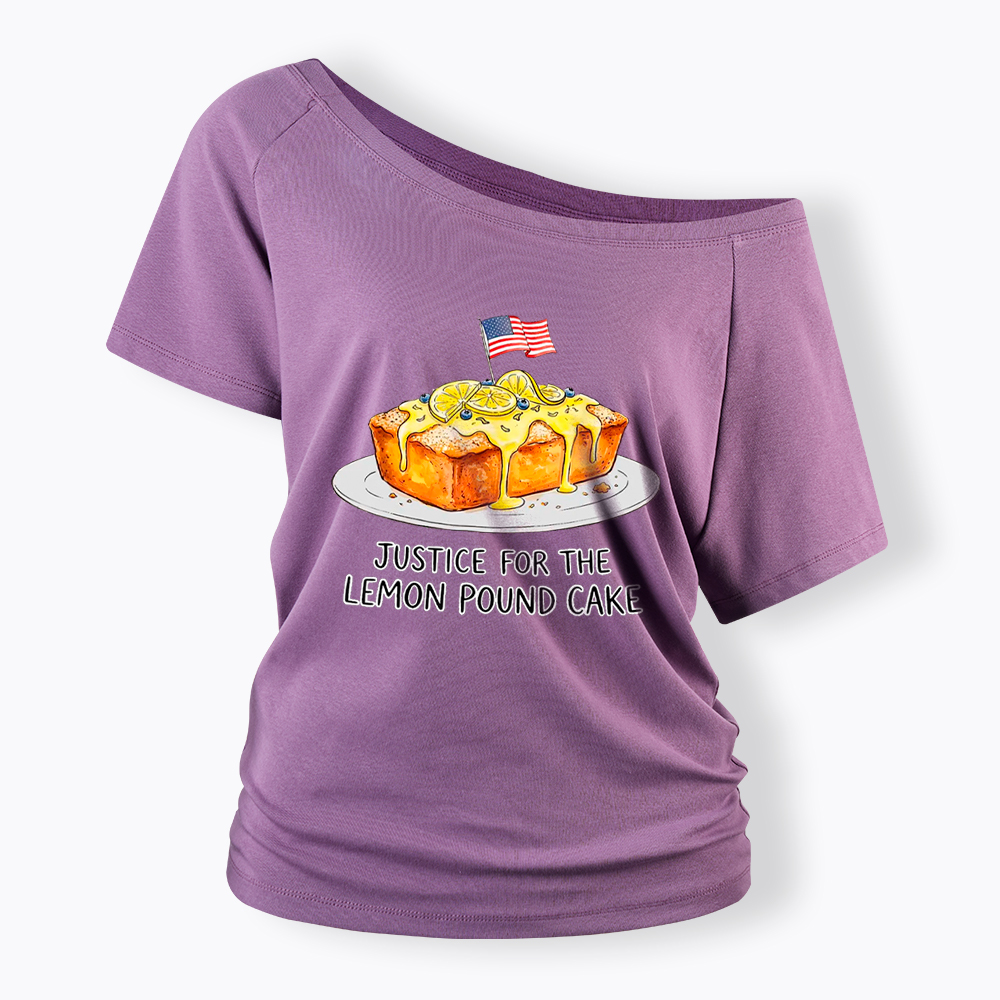 Lemon Pound Cake Off Shoulder T-Shirt