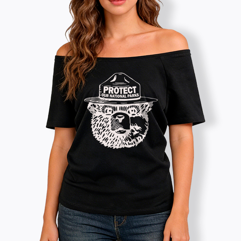 Protect Our Parks Off Shoulder T-Shirt
