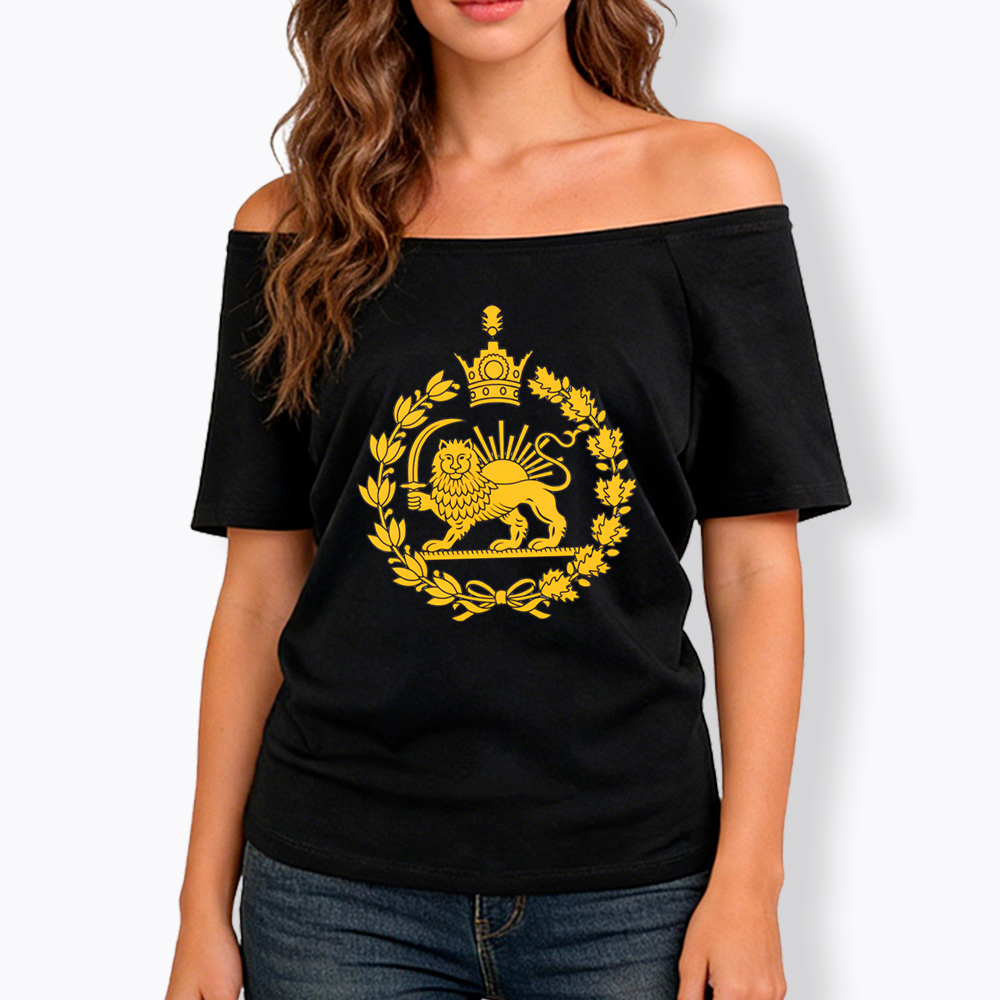 Lion and Sun Off Shoulder T-Shirt