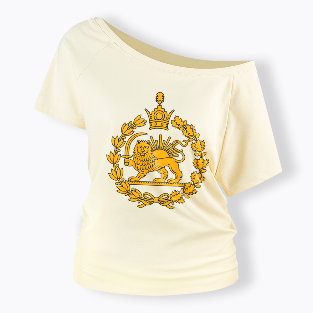 Lion and Sun Off Shoulder T-Shirt