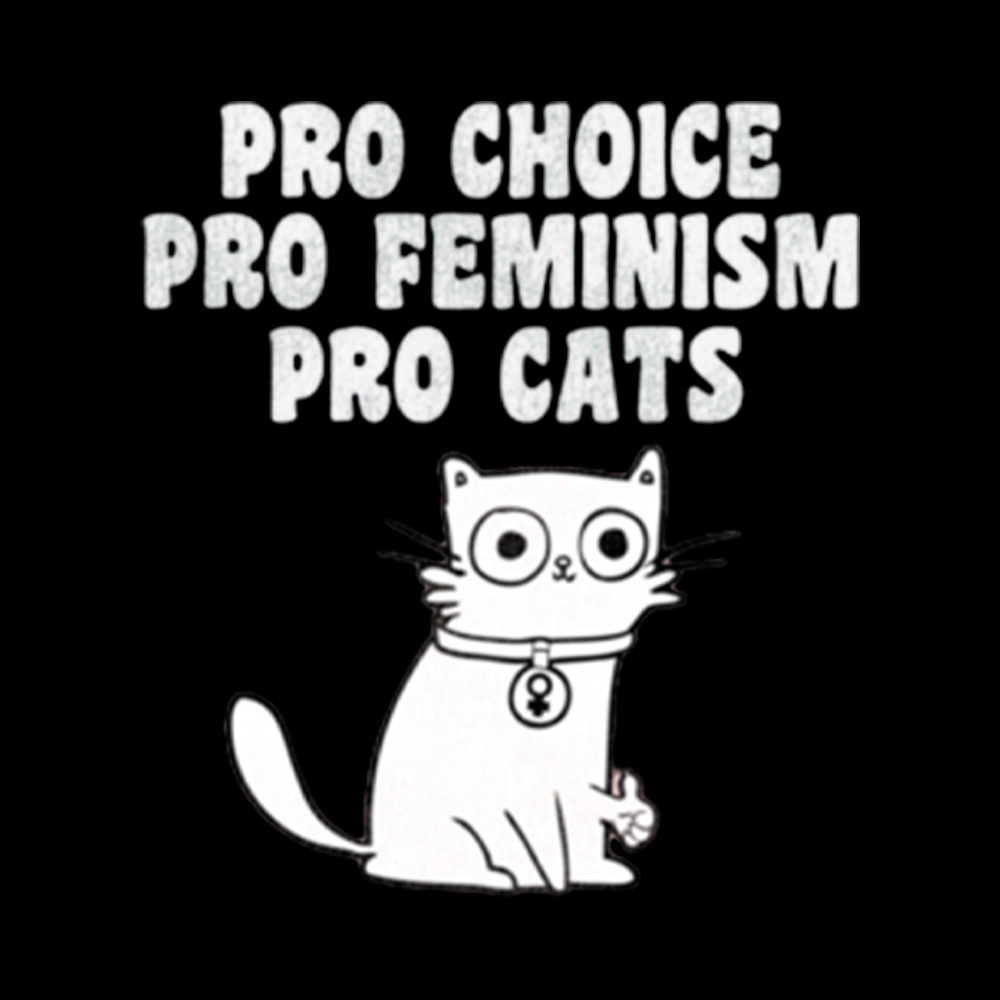 Pro Choice Pro Feminism Pro Cats Cropped T-Shirt