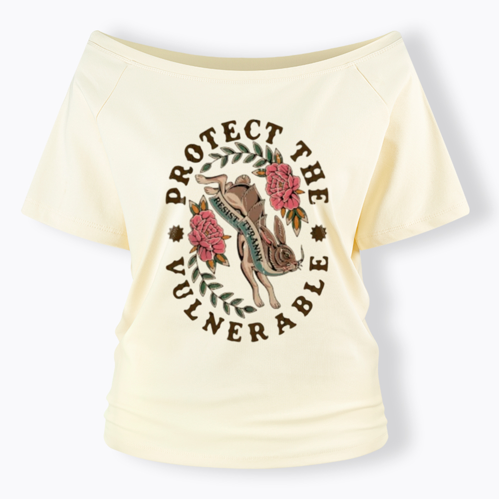 Protect The Vulnerable Off Shoulder T-Shirt