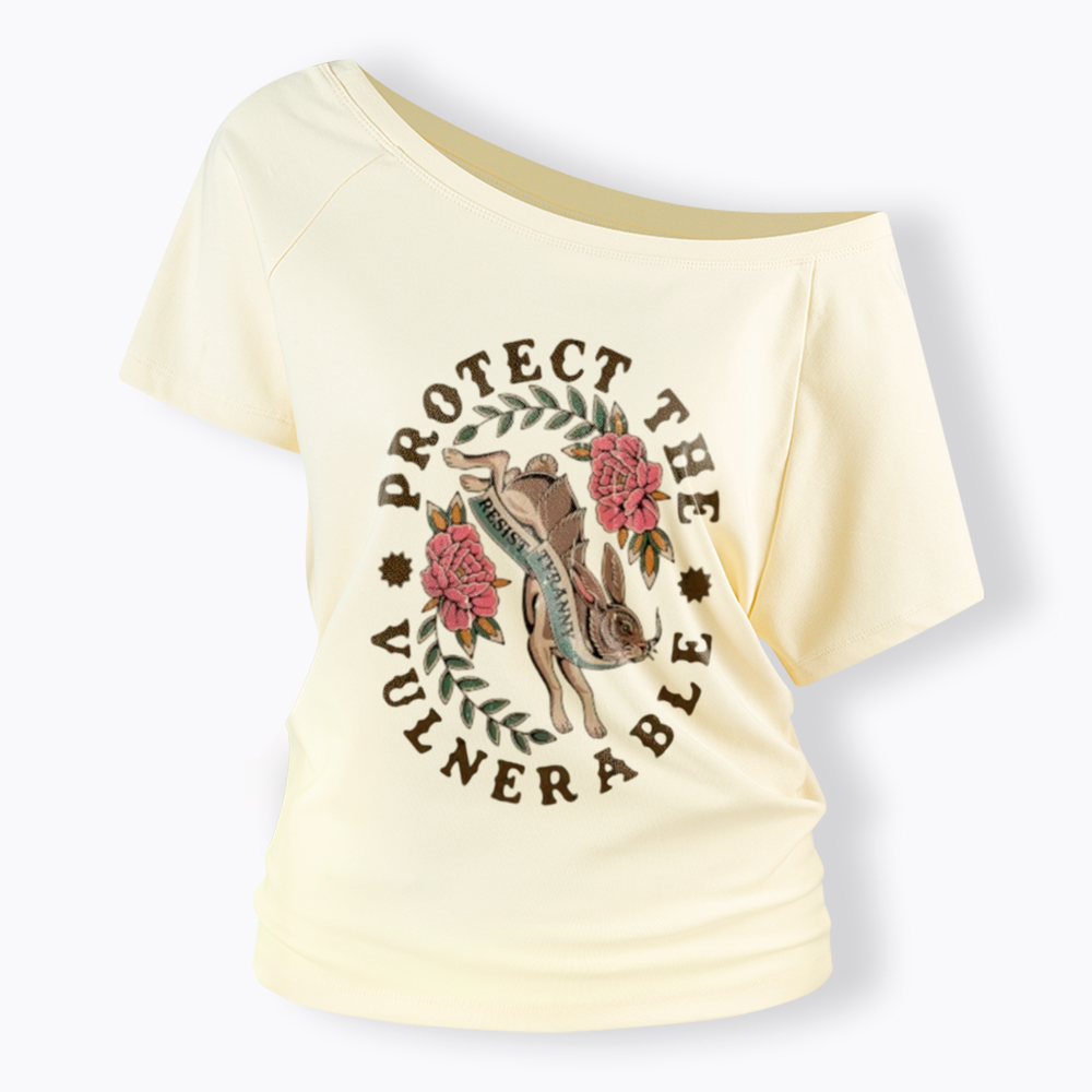 Protect The Vulnerable Off Shoulder T-Shirt