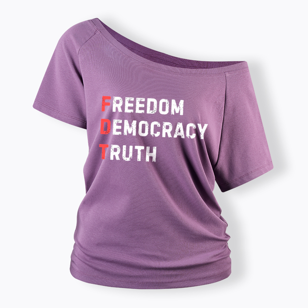 Freedom Truth  Hope Off Shoulder T-Shirt