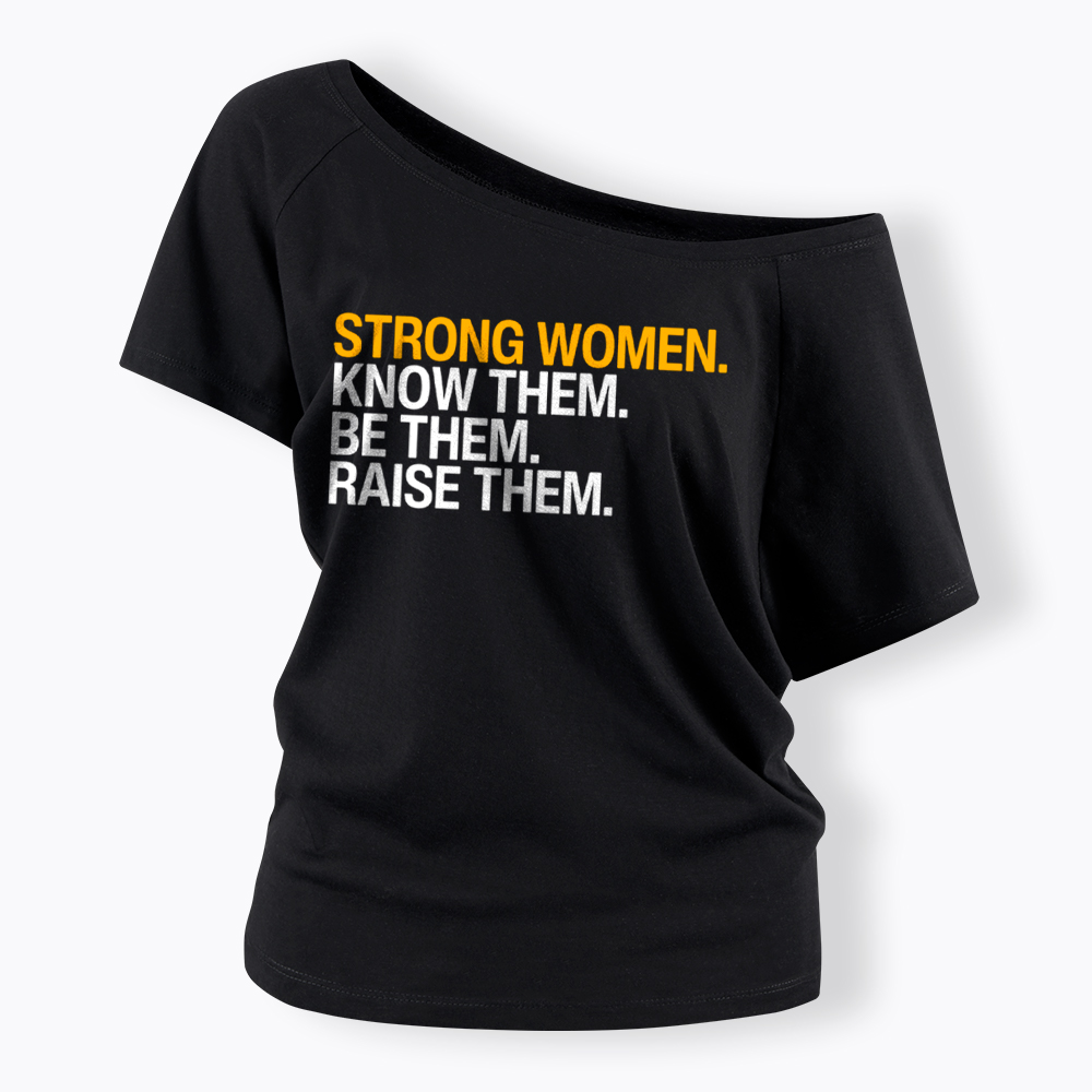 Strong Women Off Shoulder T-Shirt