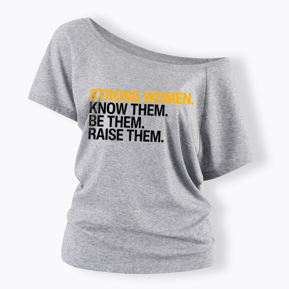 Strong Women Off Shoulder T-Shirt
