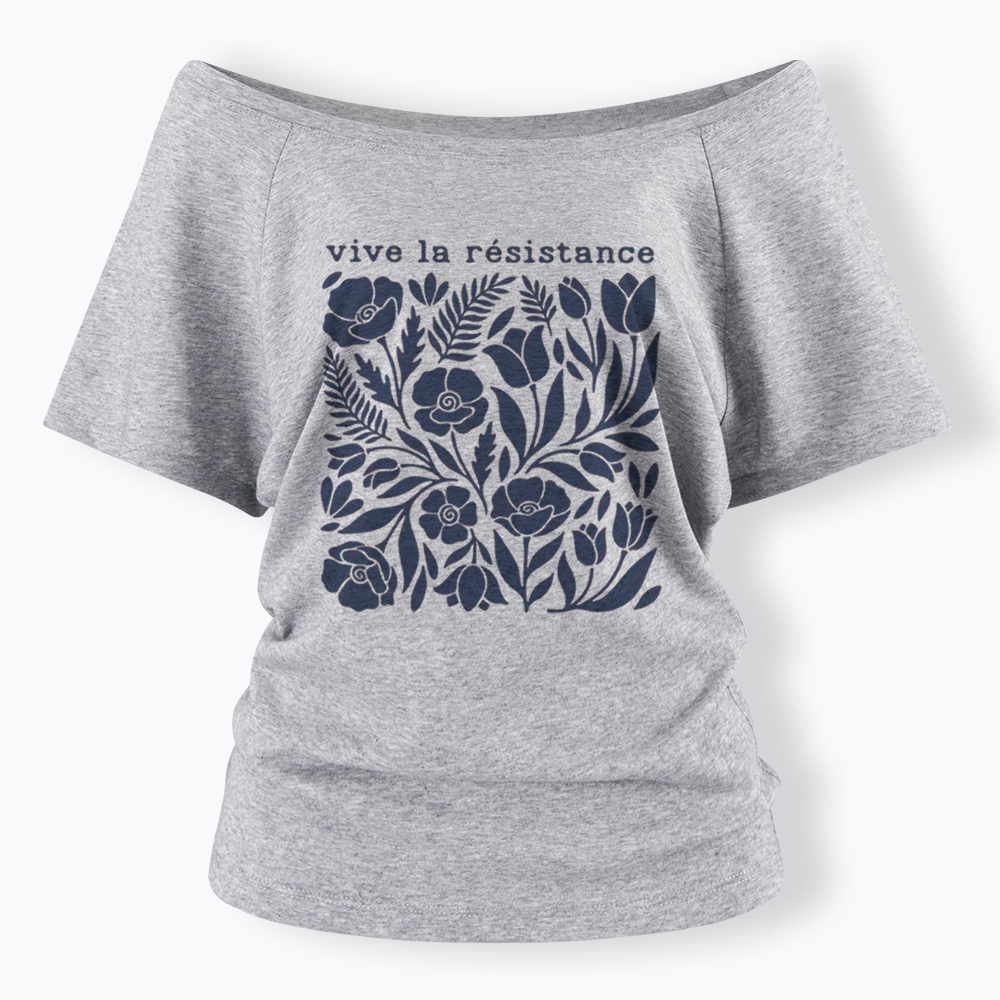 Stay Strong Floral Off Shoulder T-Shirt