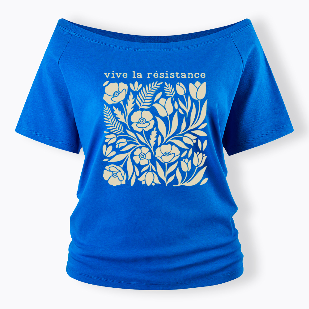 Stay Strong Floral Off Shoulder T-Shirt