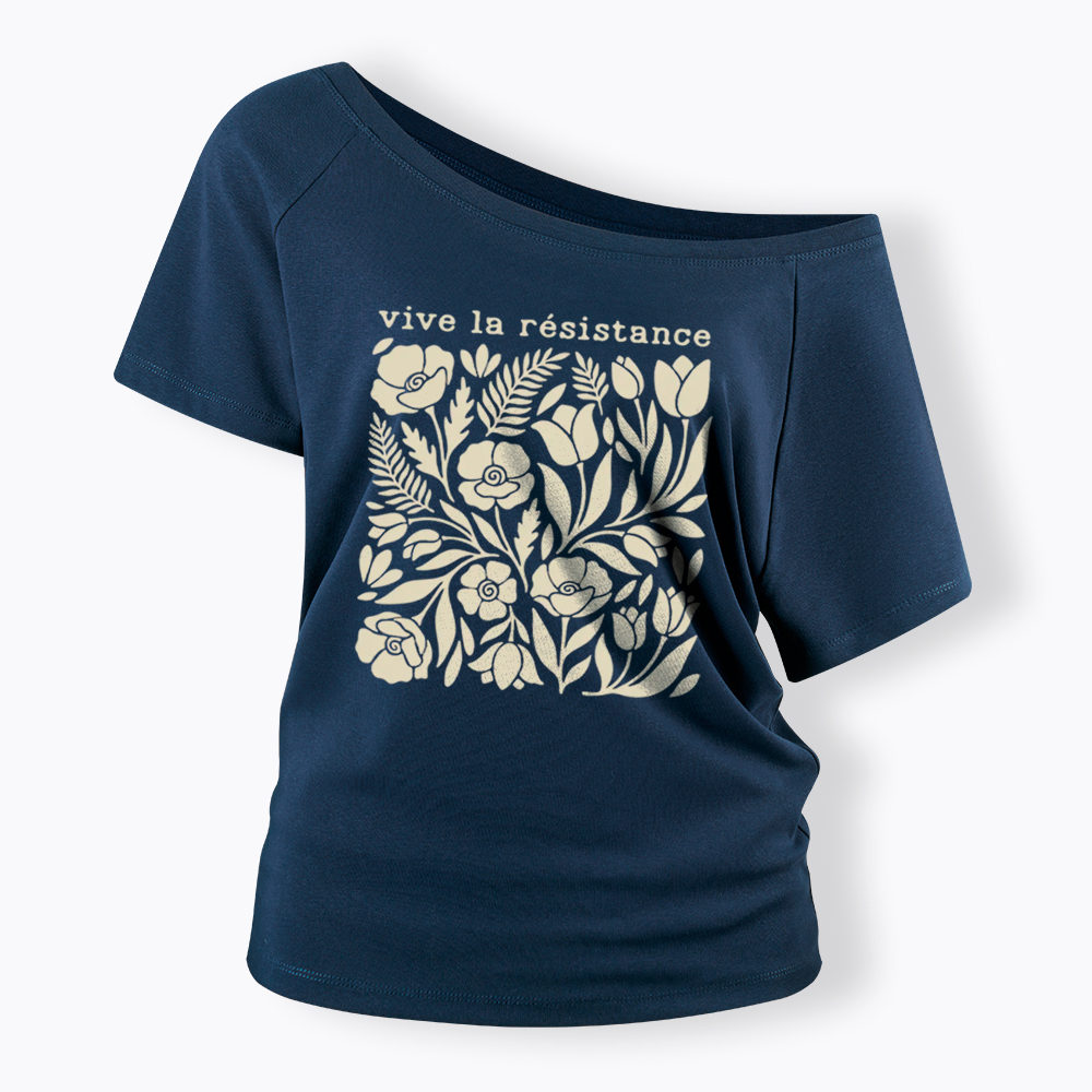 Stay Strong Floral Off Shoulder T-Shirt