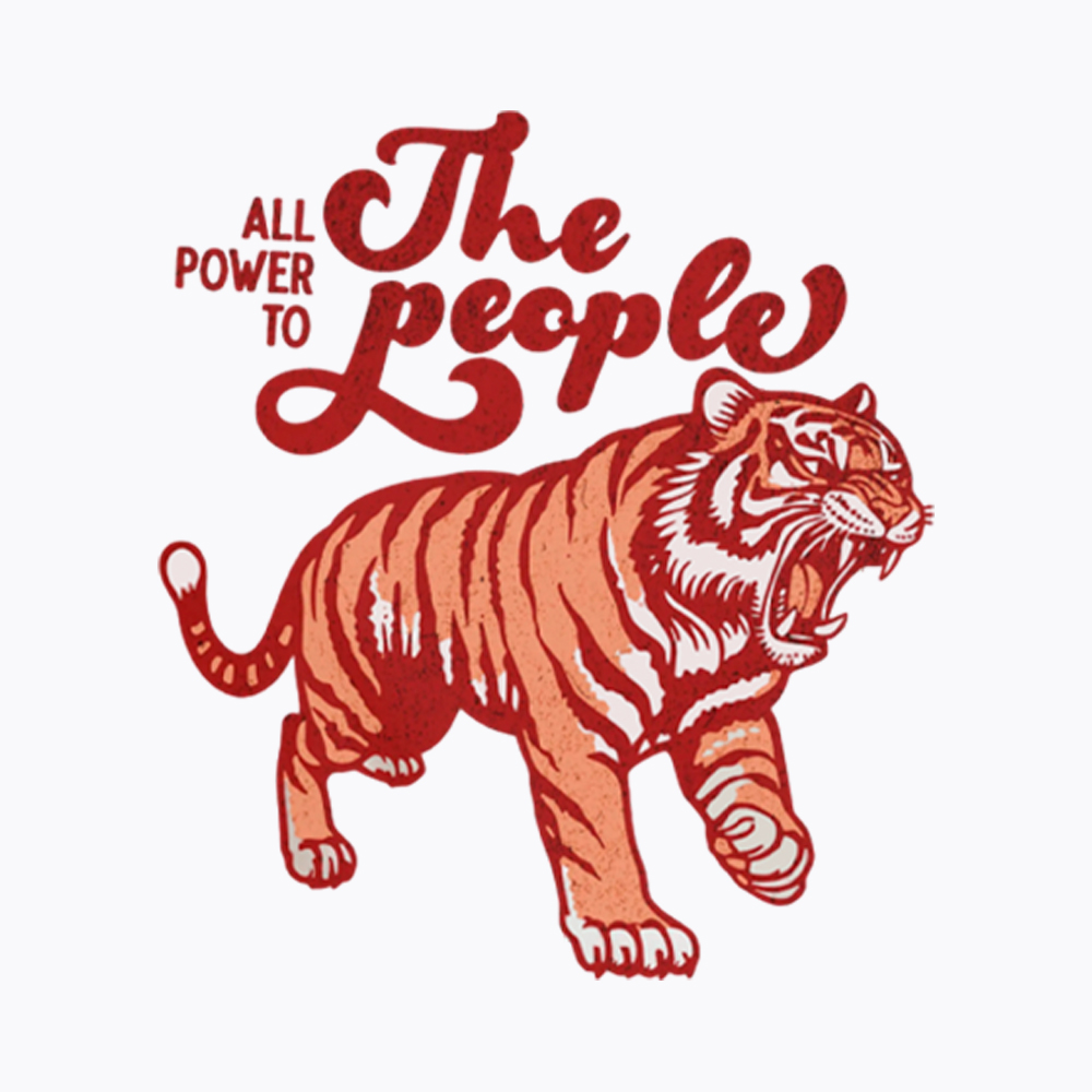 All Power To The People Off Shoulder T-Shirt