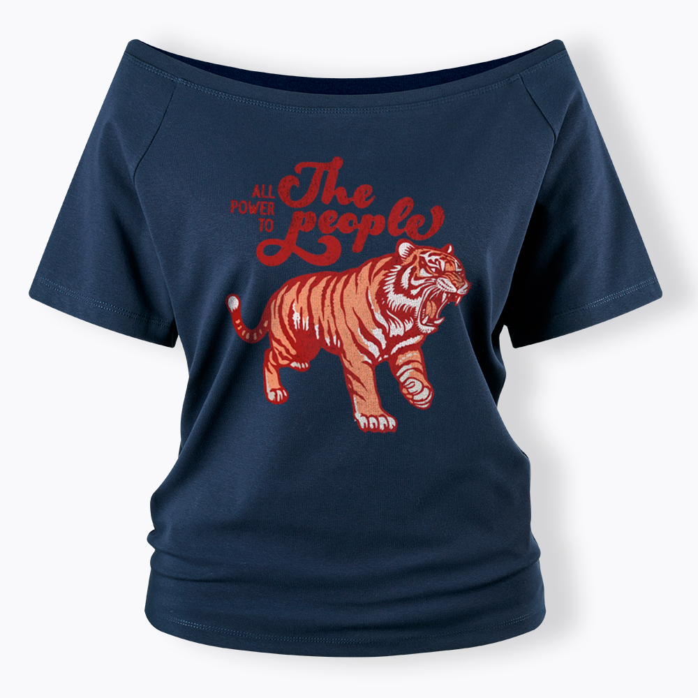 All Power To The People Off Shoulder T-Shirt