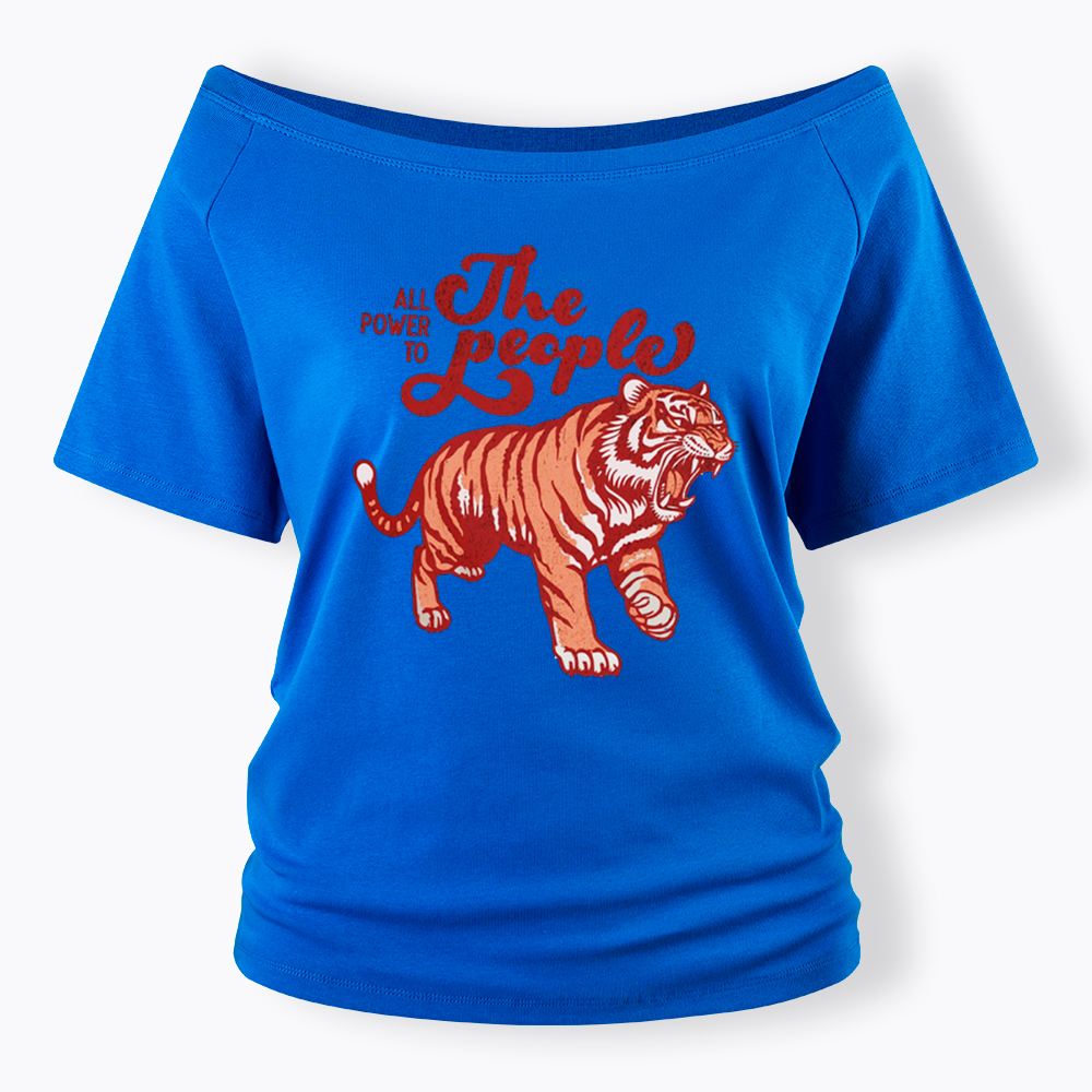 All Power To The People Off Shoulder T-Shirt