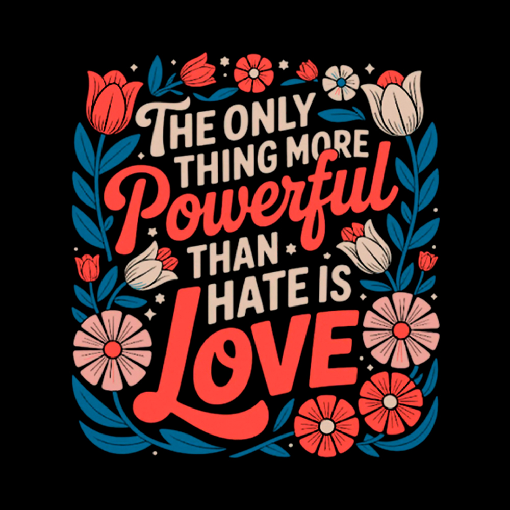 Only Thing More Powerful Than Hate Is Love Cropped T-Shirt