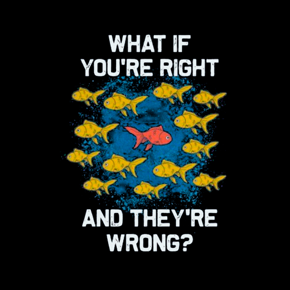 What If You're Right They're Wrong Off Shoulder T-Shirt