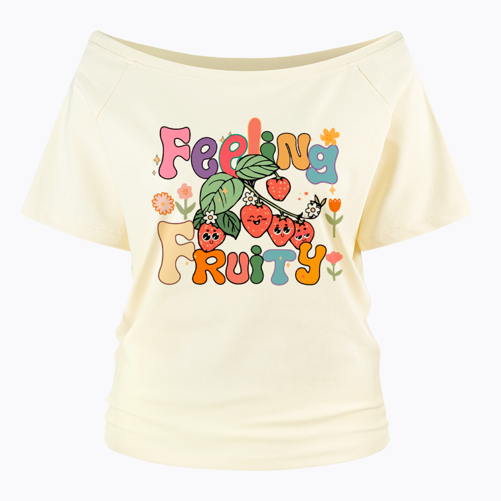 Feeling Fruity Lesbian Rights Off Shoulder T-Shirt
