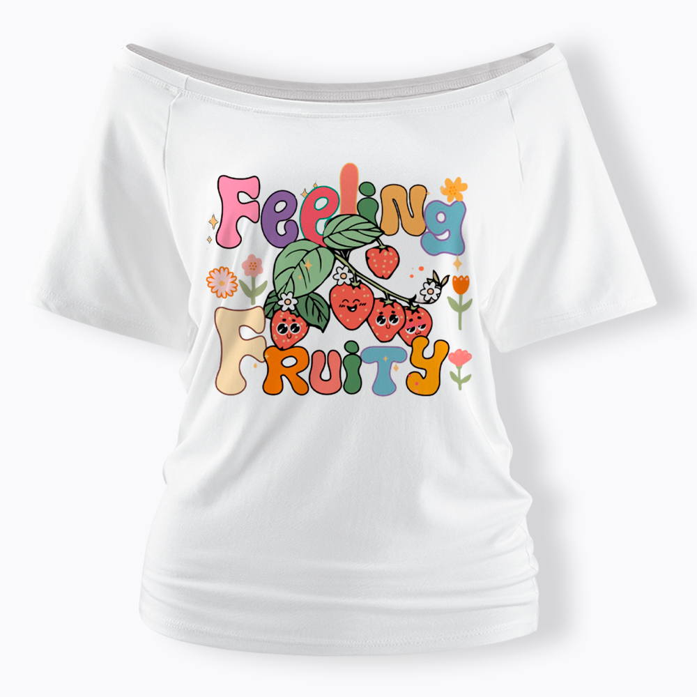 Feeling Fruity Lesbian Rights Off Shoulder T-Shirt