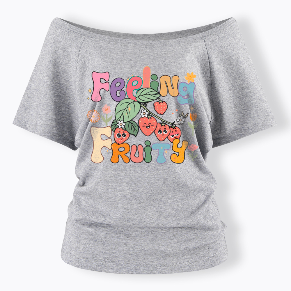 Feeling Fruity Lesbian Rights Off Shoulder T-Shirt