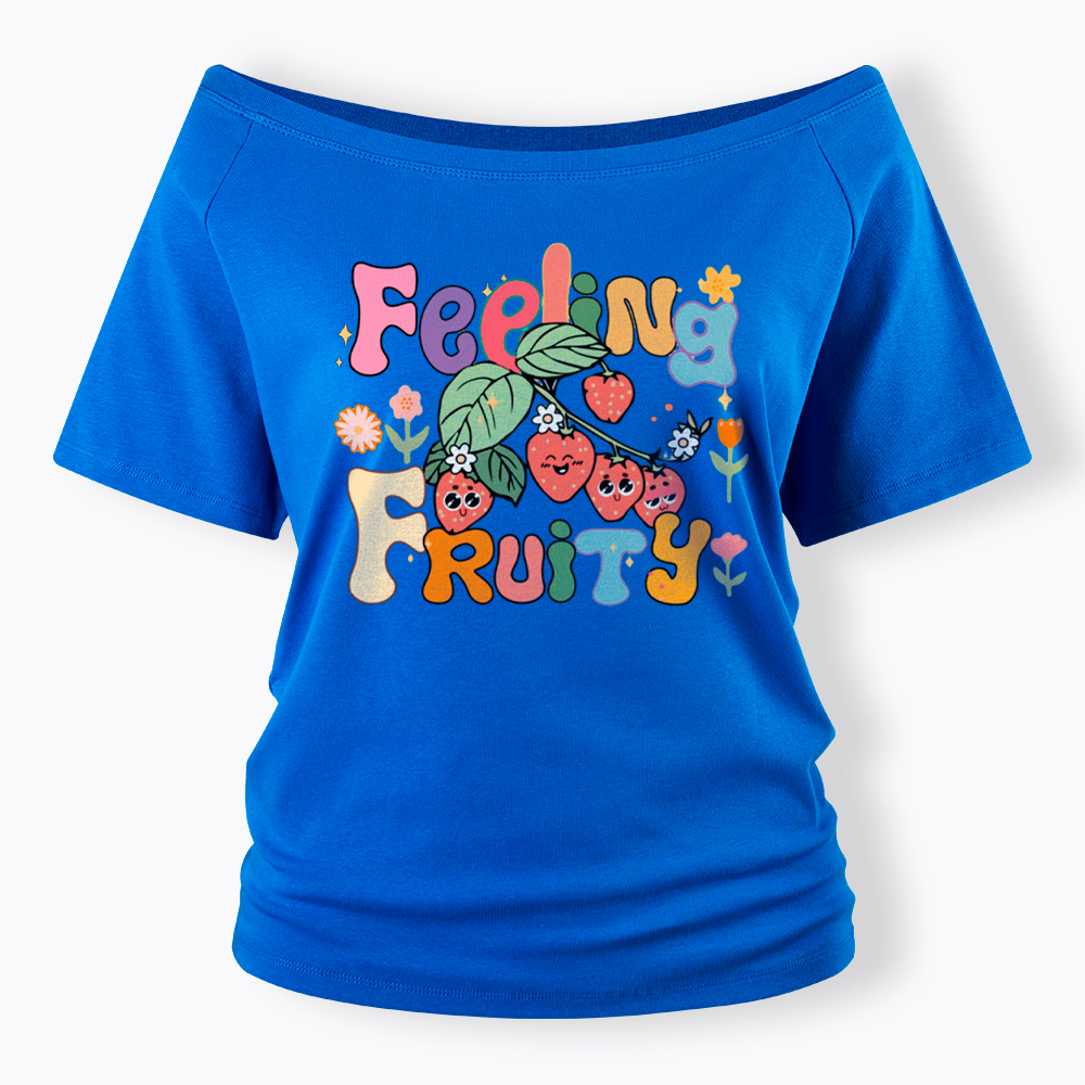 Feeling Fruity Lesbian Rights Off Shoulder T-Shirt