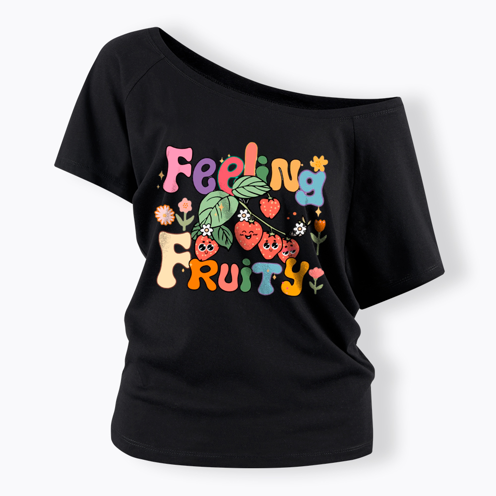 Feeling Fruity Lesbian Rights Off Shoulder T-Shirt
