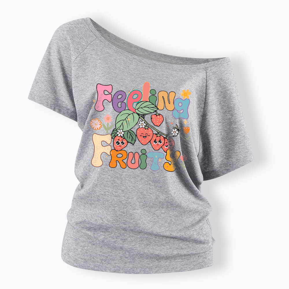 Feeling Fruity Lesbian Rights Off Shoulder T-Shirt