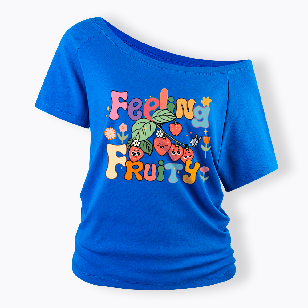 Feeling Fruity Lesbian Rights Off Shoulder T-Shirt