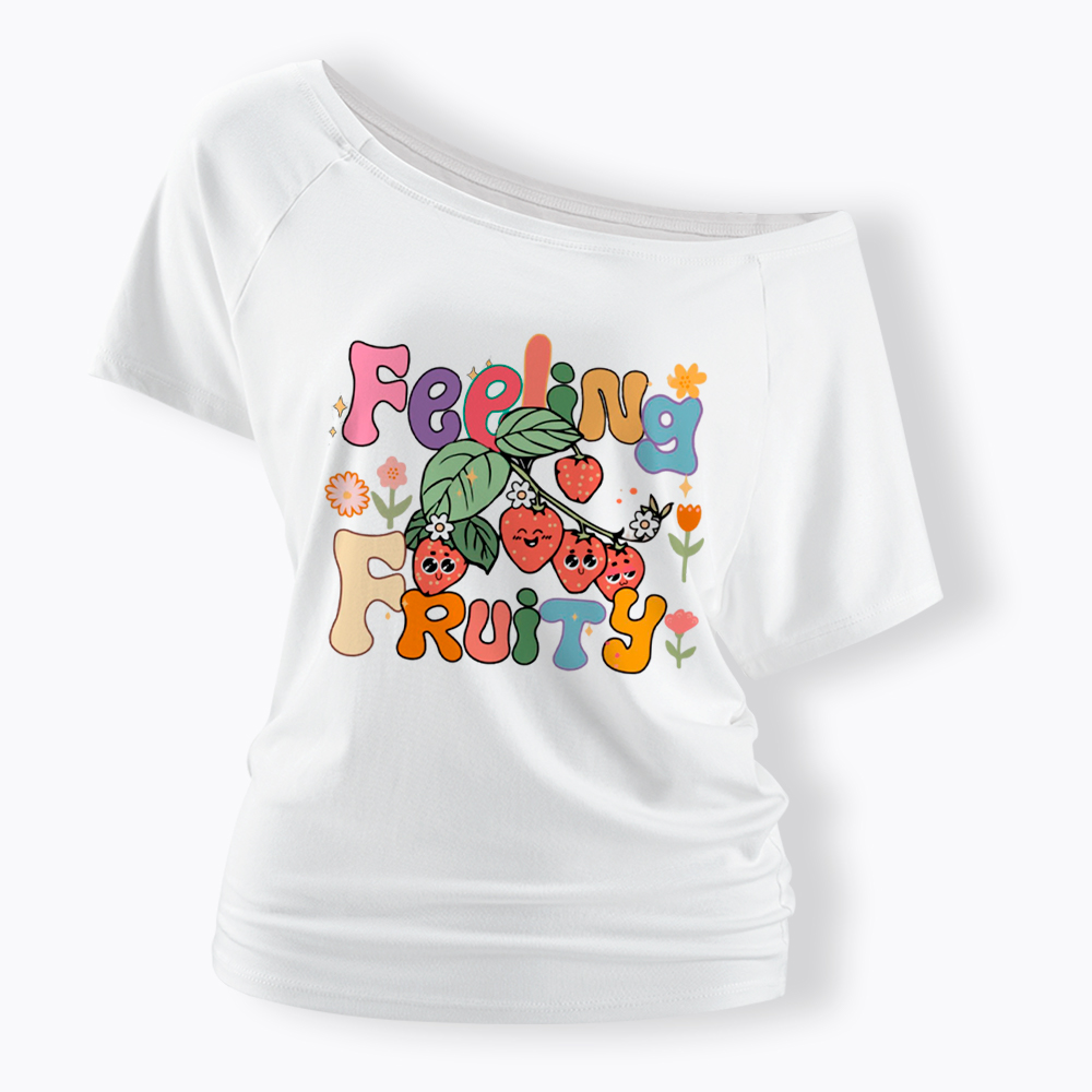 Feeling Fruity Lesbian Rights Off Shoulder T-Shirt