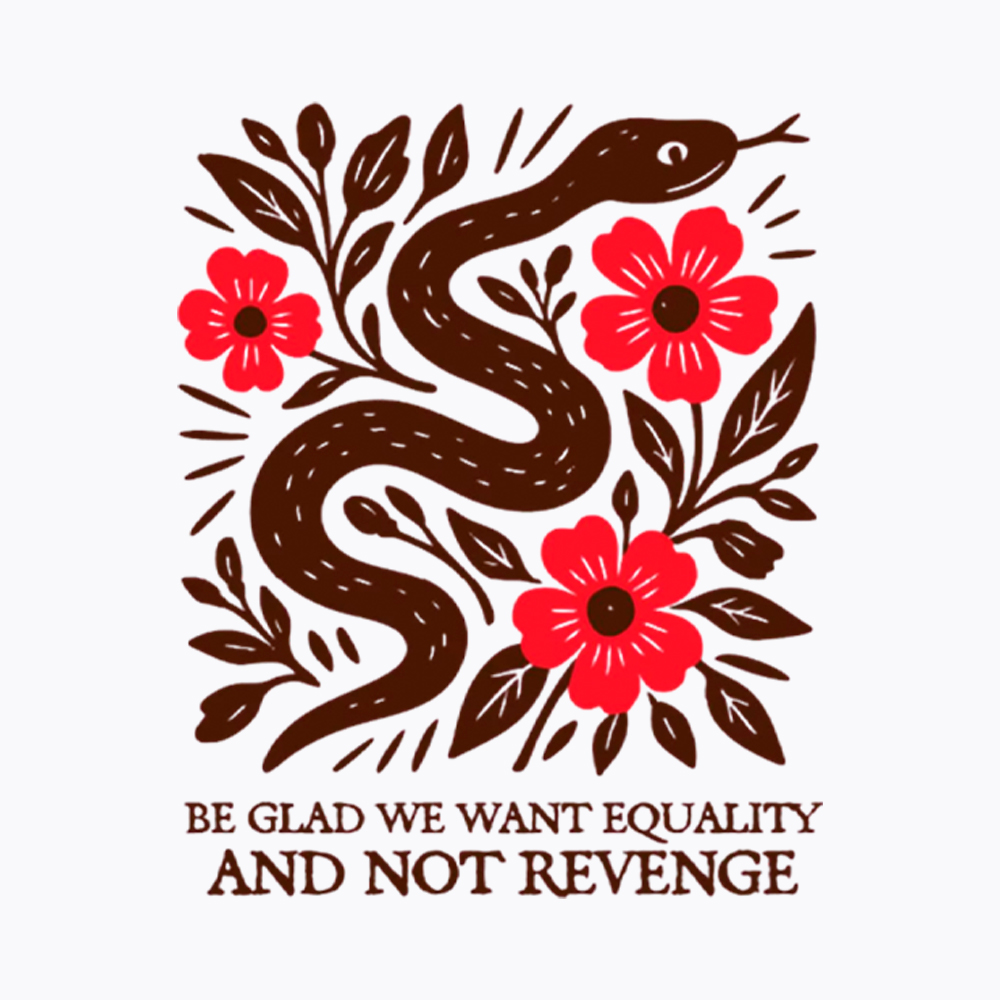 Be Glad We Want Equality and Not Revenge Feminist Off Shoulder T-Shirt