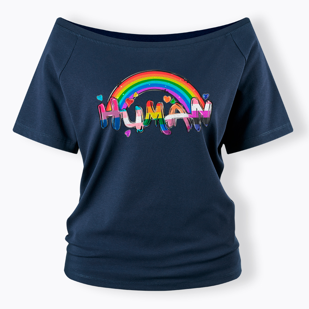 Human Rights LGBTQ Off Shoulder T-Shirt