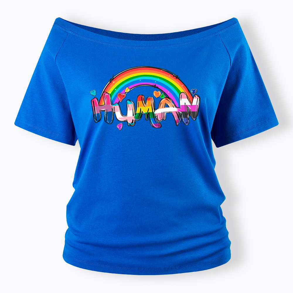 Human Rights LGBTQ Off Shoulder T-Shirt