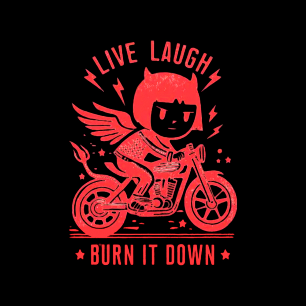 Womens Live Laugh Burn It Down Cropped T-Shirt