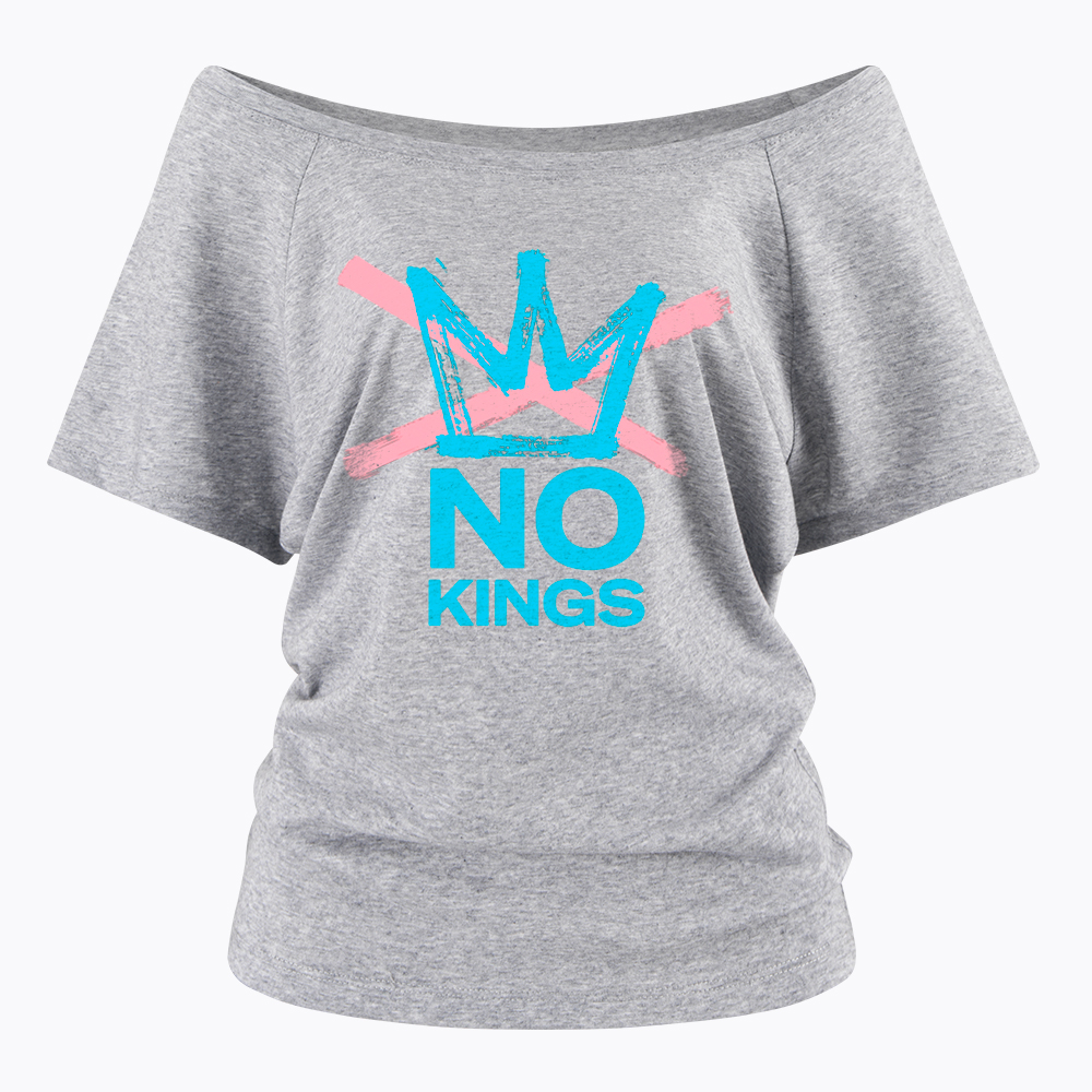 NO KINGS Off Shoulder T-Shirt