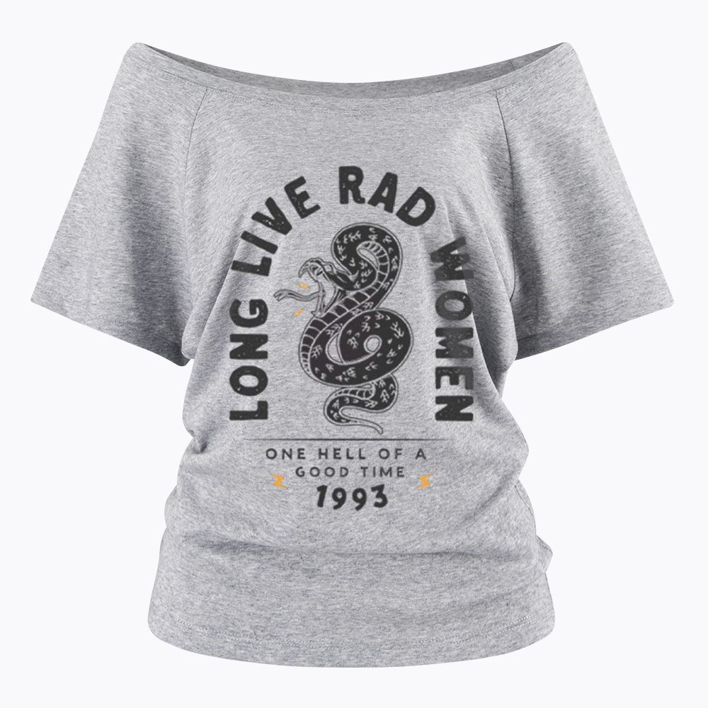 Long Live Rad Women Off Shoulder T-Shirt