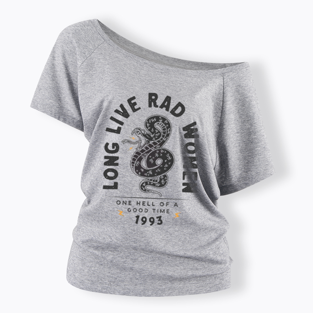 Long Live Rad Women Off Shoulder T-Shirt