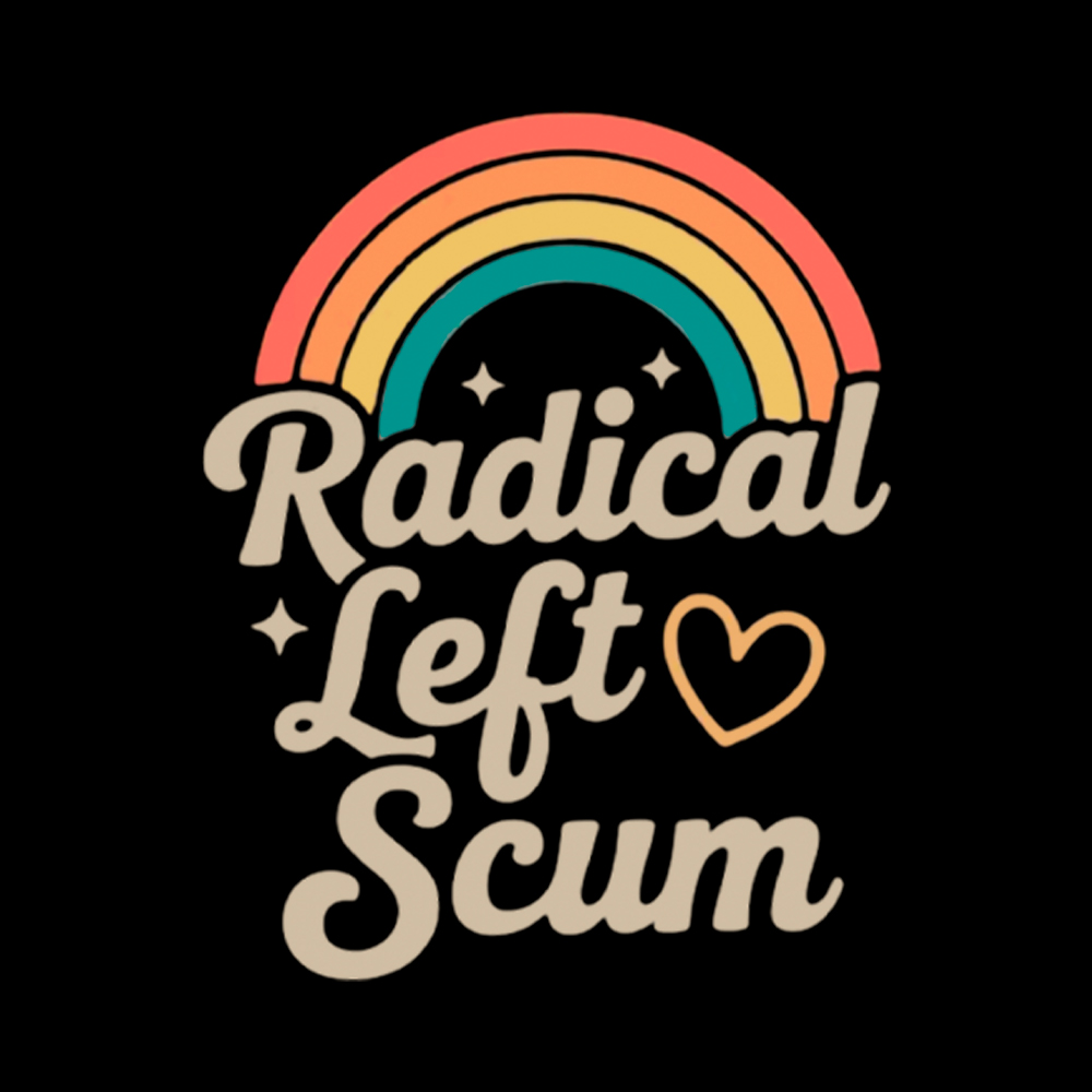 Retro Radical Left Scum Off Shoulder T-Shirt