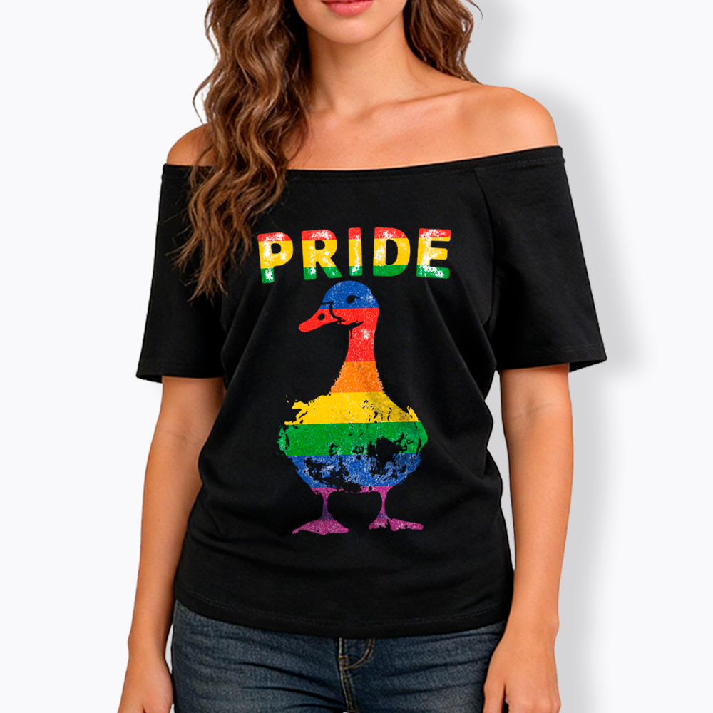 Pride Goose Off Shoulder T-Shirt