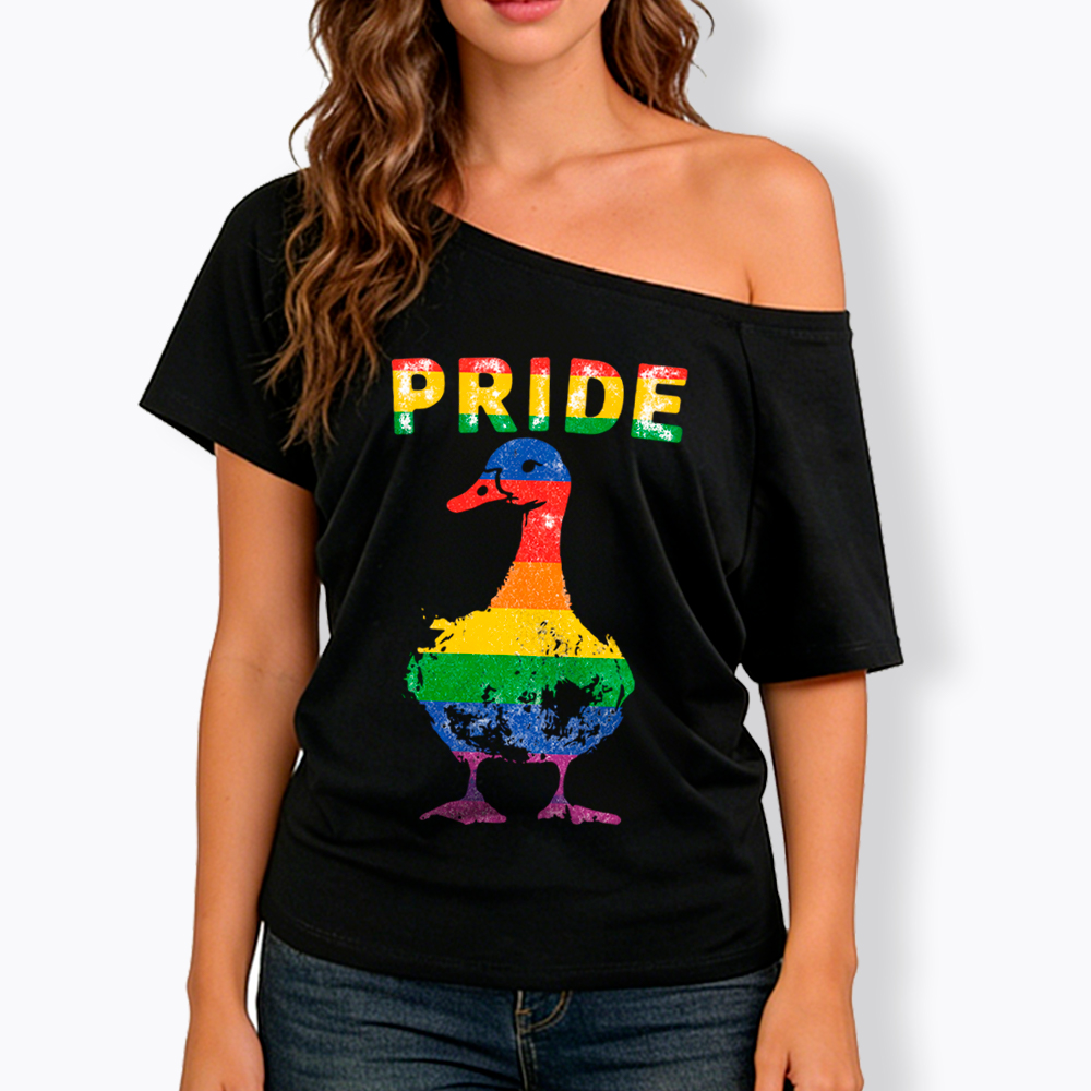 Pride Goose Off Shoulder T-Shirt