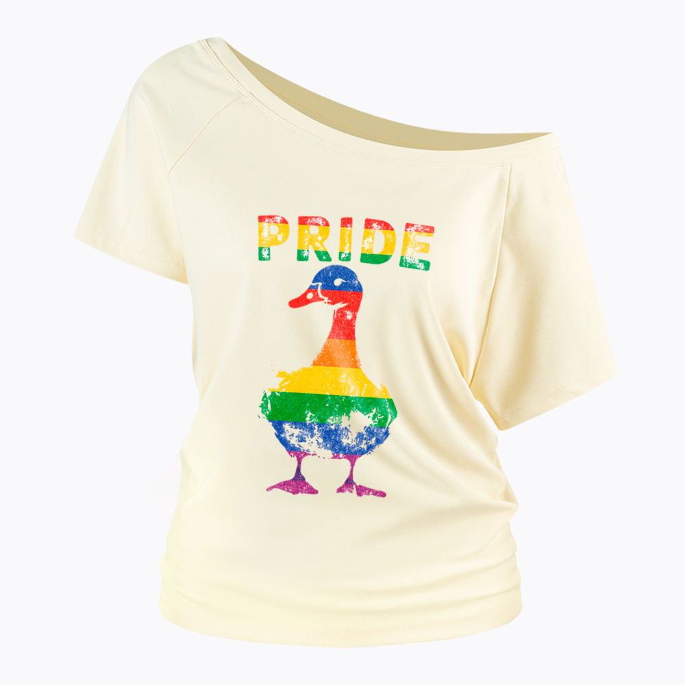 Pride Goose Off Shoulder T-Shirt