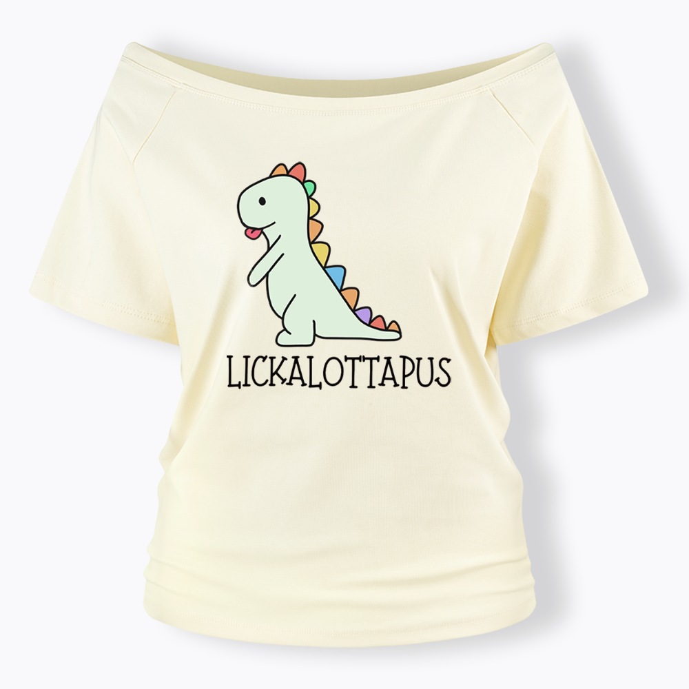 Lickalottapus Off Shoulder T-shirt