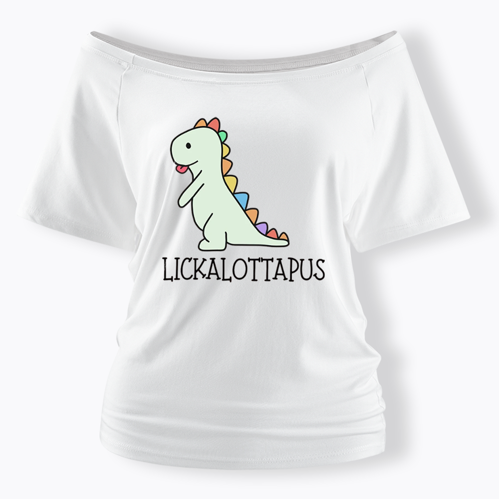 Lickalottapus Off Shoulder T-shirt