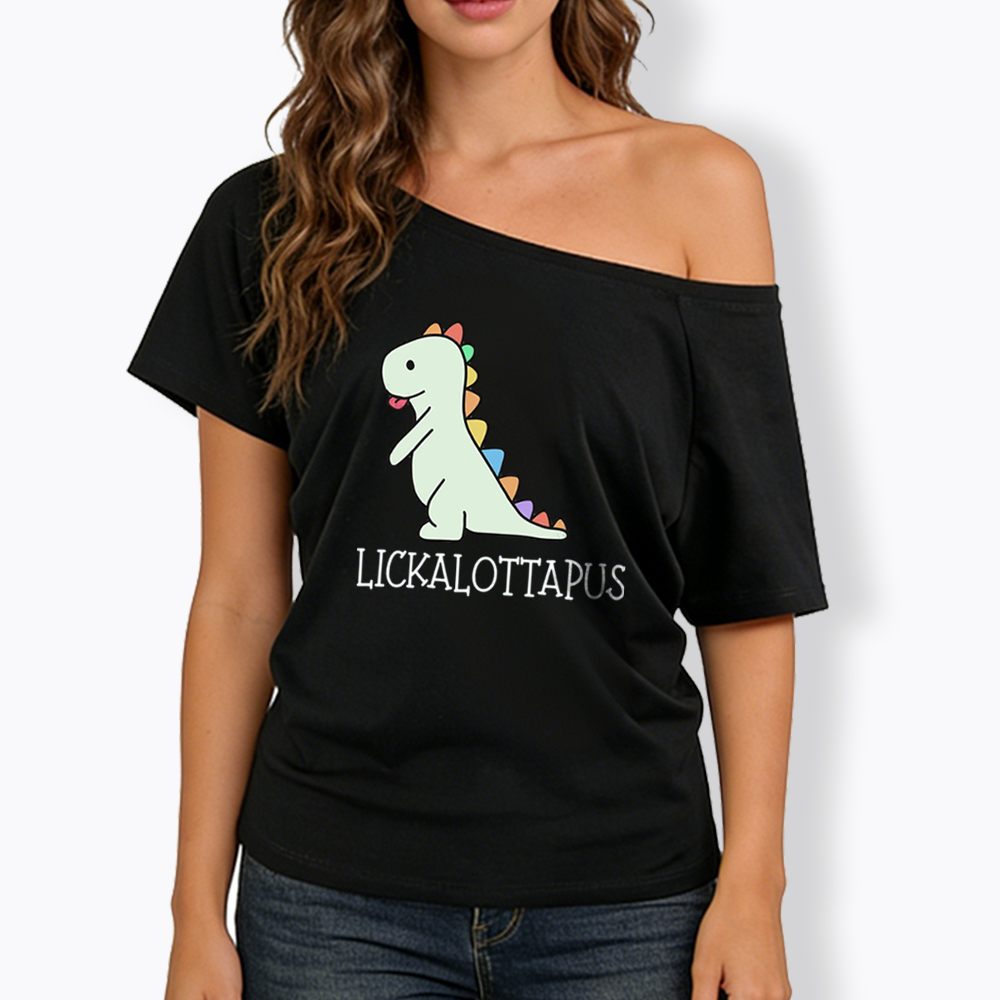 Lickalottapus Off Shoulder T-shirt