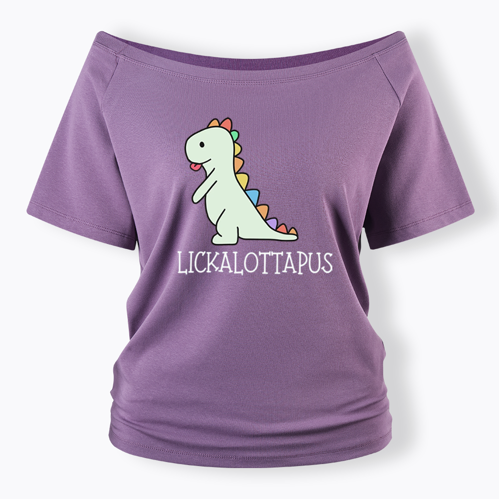 Lickalottapus Off Shoulder T-shirt