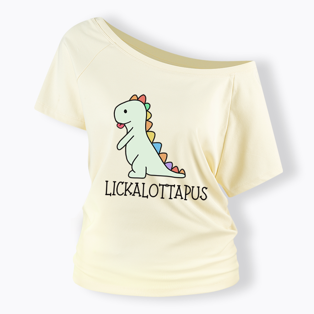 Lickalottapus Off Shoulder T-shirt
