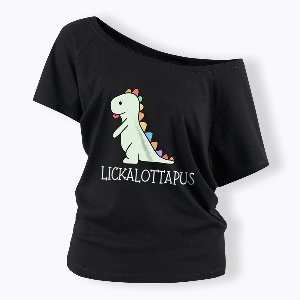 Lickalottapus Off Shoulder T-shirt