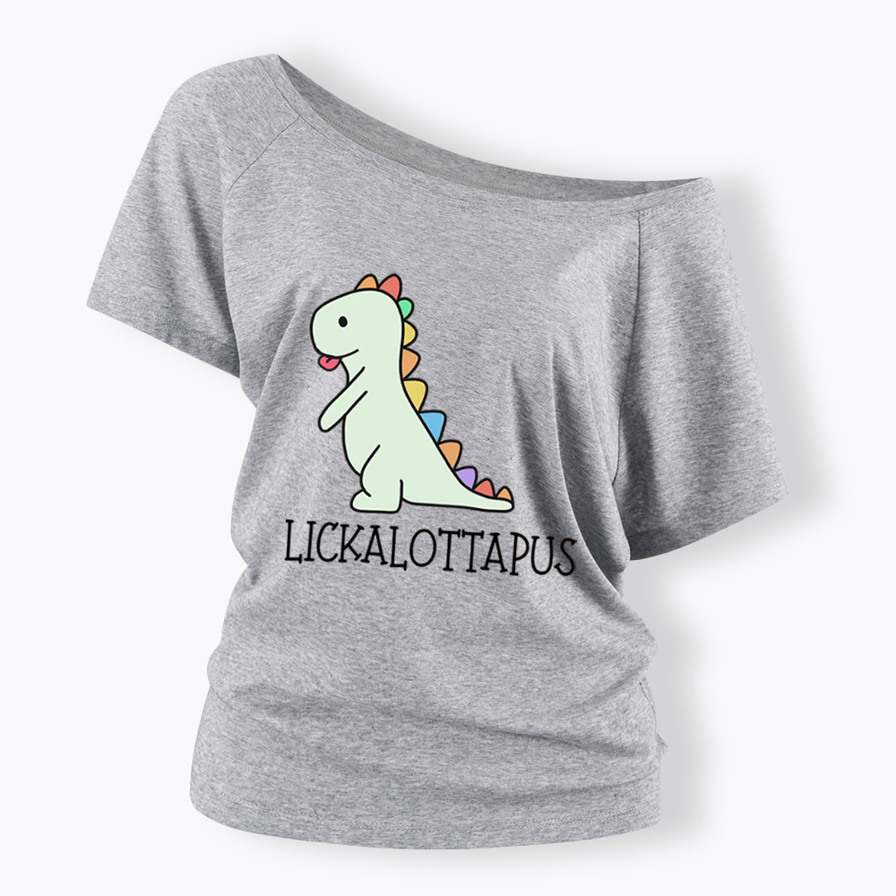 Lickalottapus Off Shoulder T-shirt
