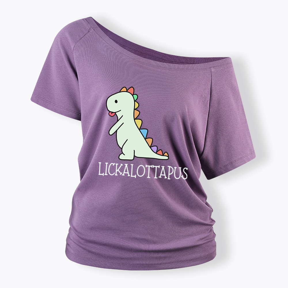 Lickalottapus Off Shoulder T-shirt