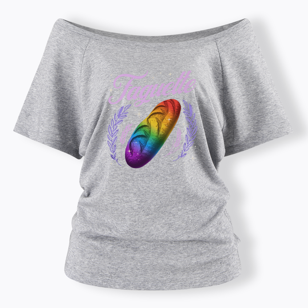LGBT Baguette Off Shoulder T-shirt