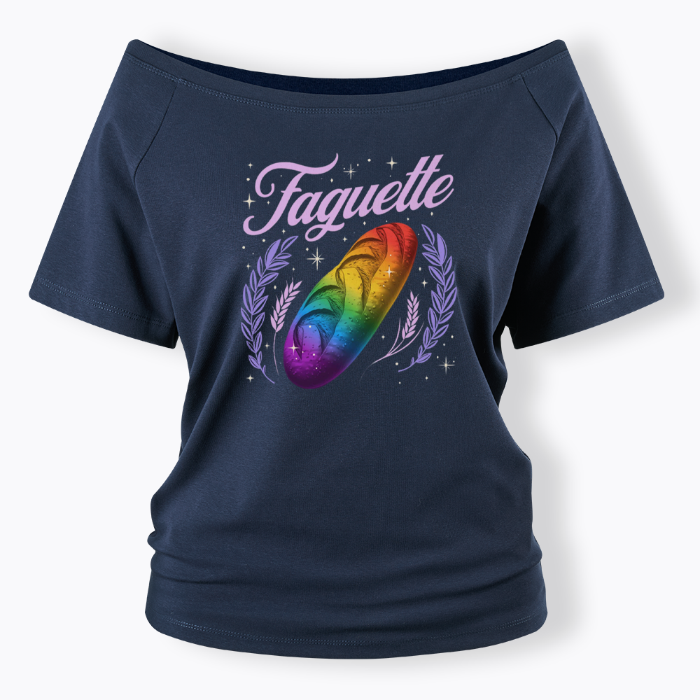 LGBT Baguette Off Shoulder T-shirt