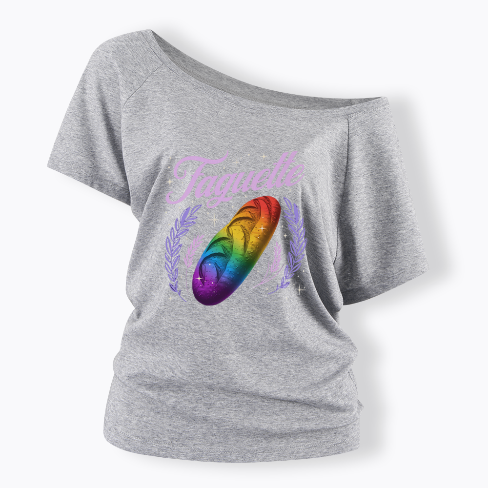 LGBT Baguette Off Shoulder T-shirt