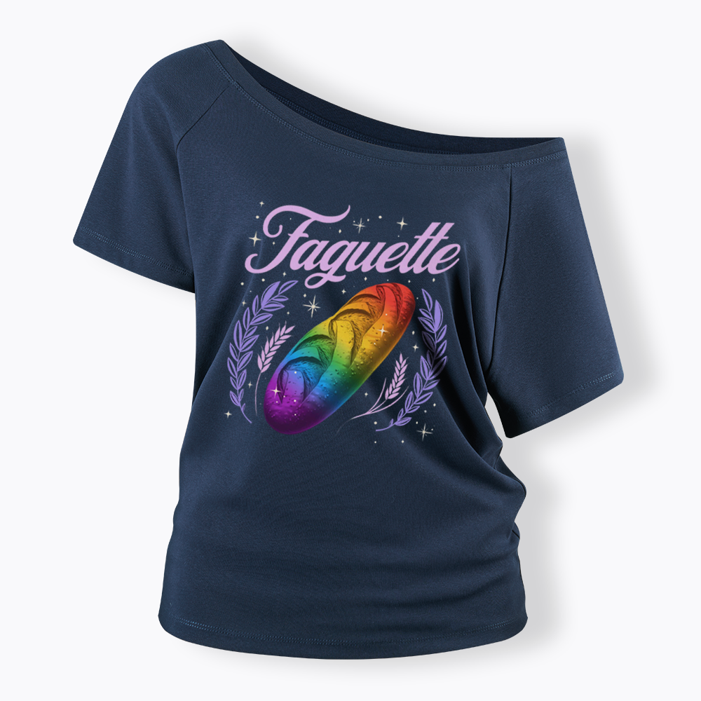 LGBT Baguette Off Shoulder T-shirt
