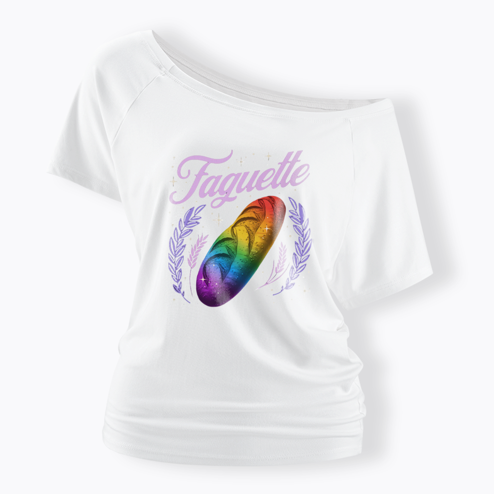LGBT Baguette Off Shoulder T-shirt